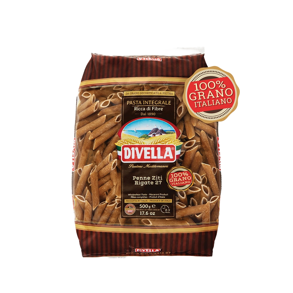 Divella Penne Ziti Rigate Whole Wheat N.º 27i 500 g