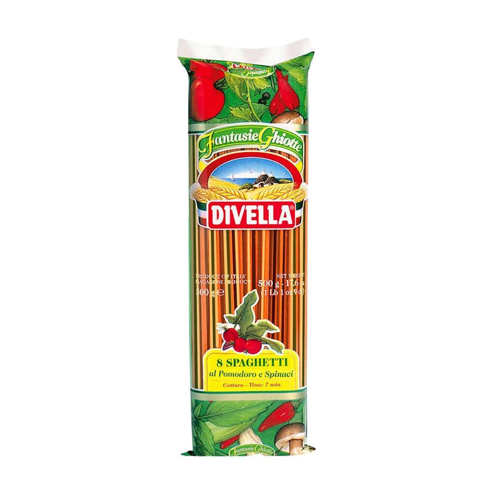 Divella Fusilli Spinach & Tomato N.º 8PS 500 g