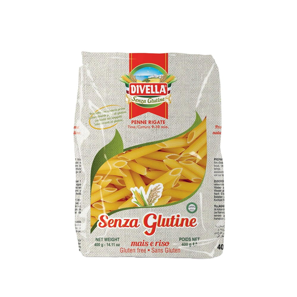 Divella Penne Ziti Rigate No Gluten N.º 27MR 500 g